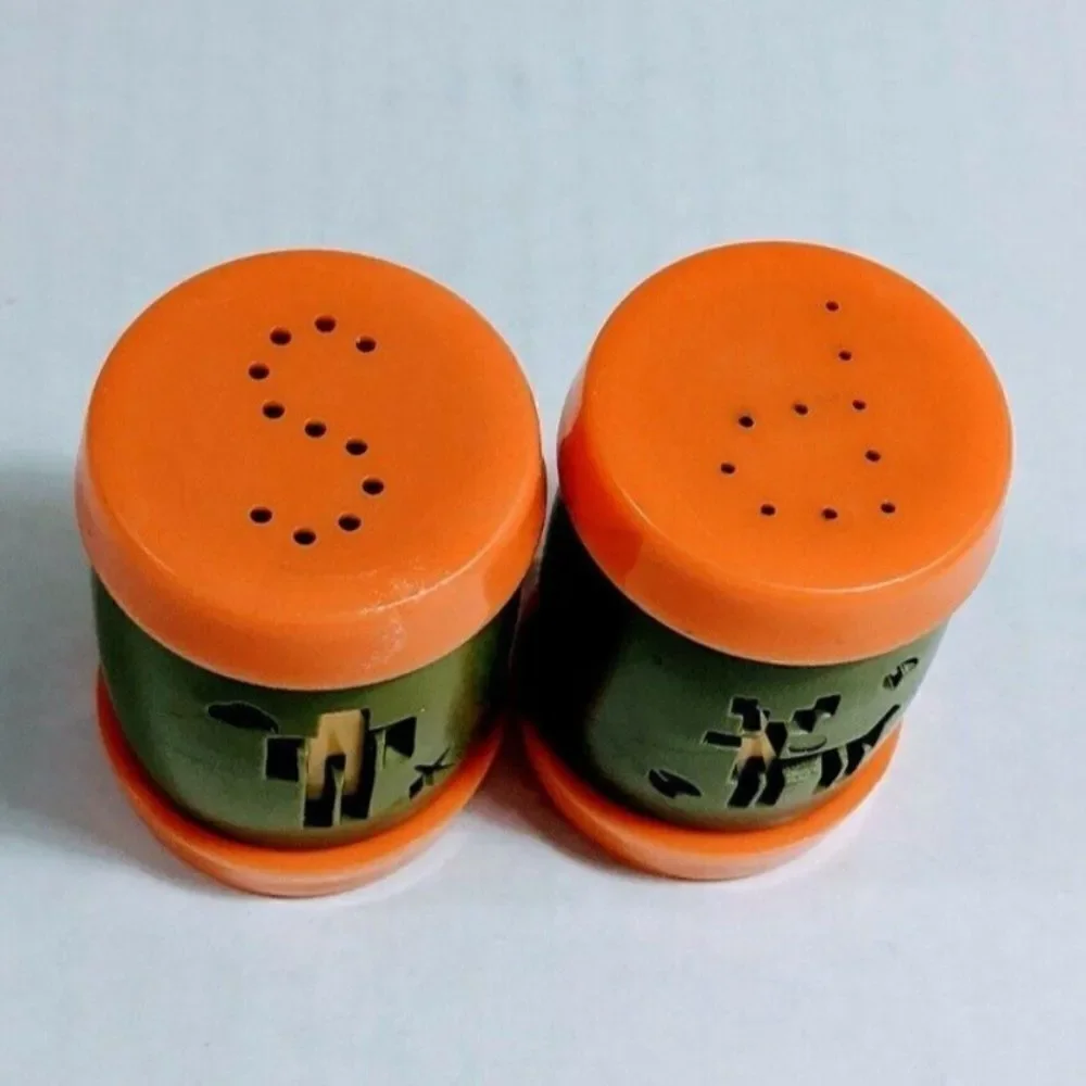 VTG Salt & Pepper Shakers 60-70s St Labre Indian School MCM Plastic‎ Montana USA